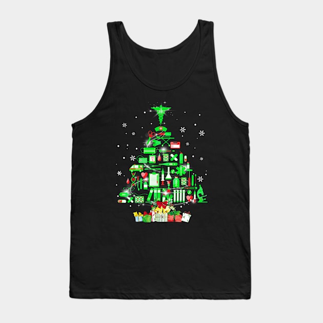 Cute Nursing With Christmas Tree Cute Funny Tee Xmas For Nurse Doctor Tank Top by TeeOhaiz